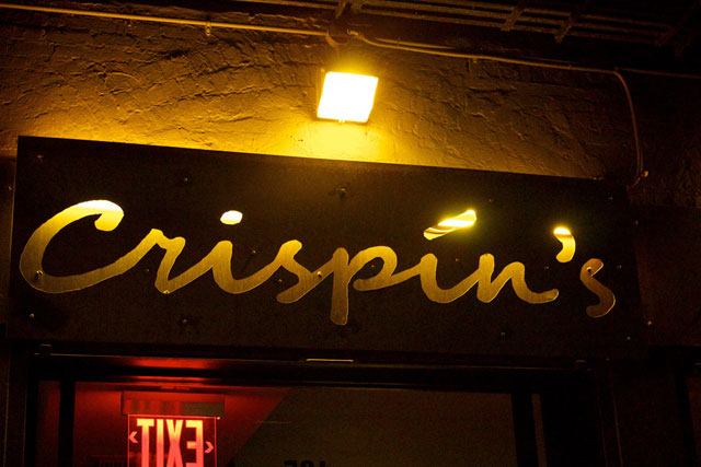 The signage at Crispins
