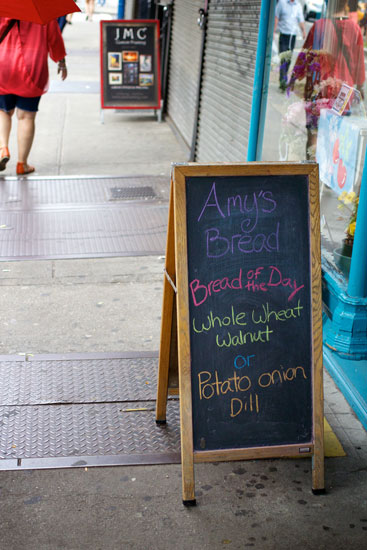 The sign for the two Breads of the Day