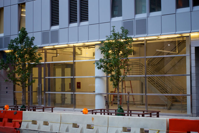 The interior of the future NYPD location