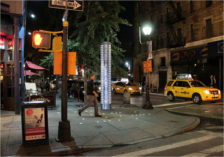 A rendering of the kiosks planned for Restaurant Row