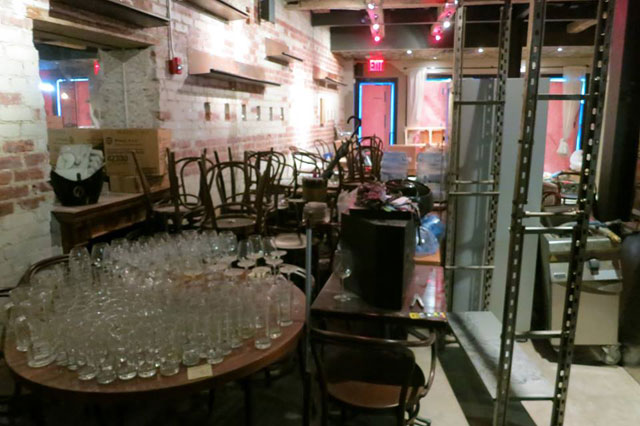 The interior of the under-construction BarBacon