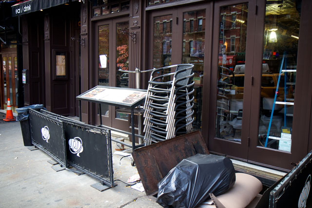 The exterior of Mercury Bar as renovations were concluding