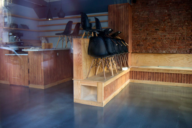 The interior of Snack EOS before opening