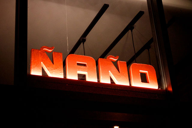 The signage at Ñaño Bar & Restaurant