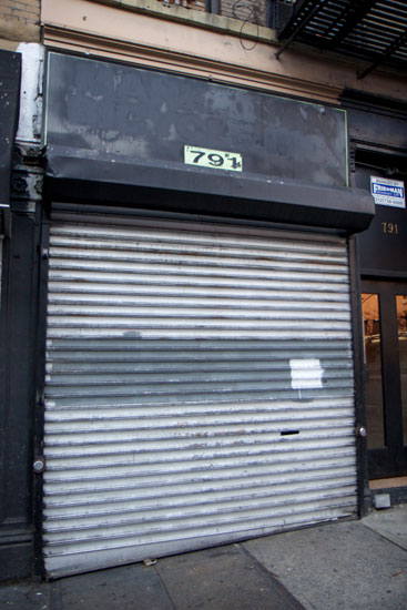 The exterior of the closed Manhattan Bicycles