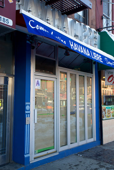 The exterior of the closed Havana Libre