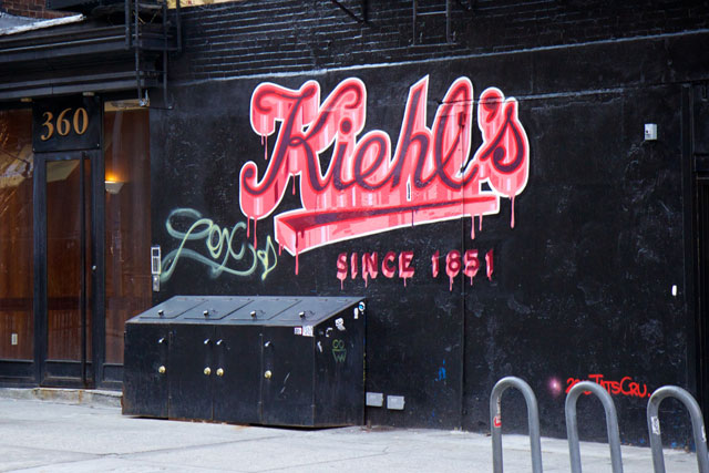Graffiti outside Kiehl's